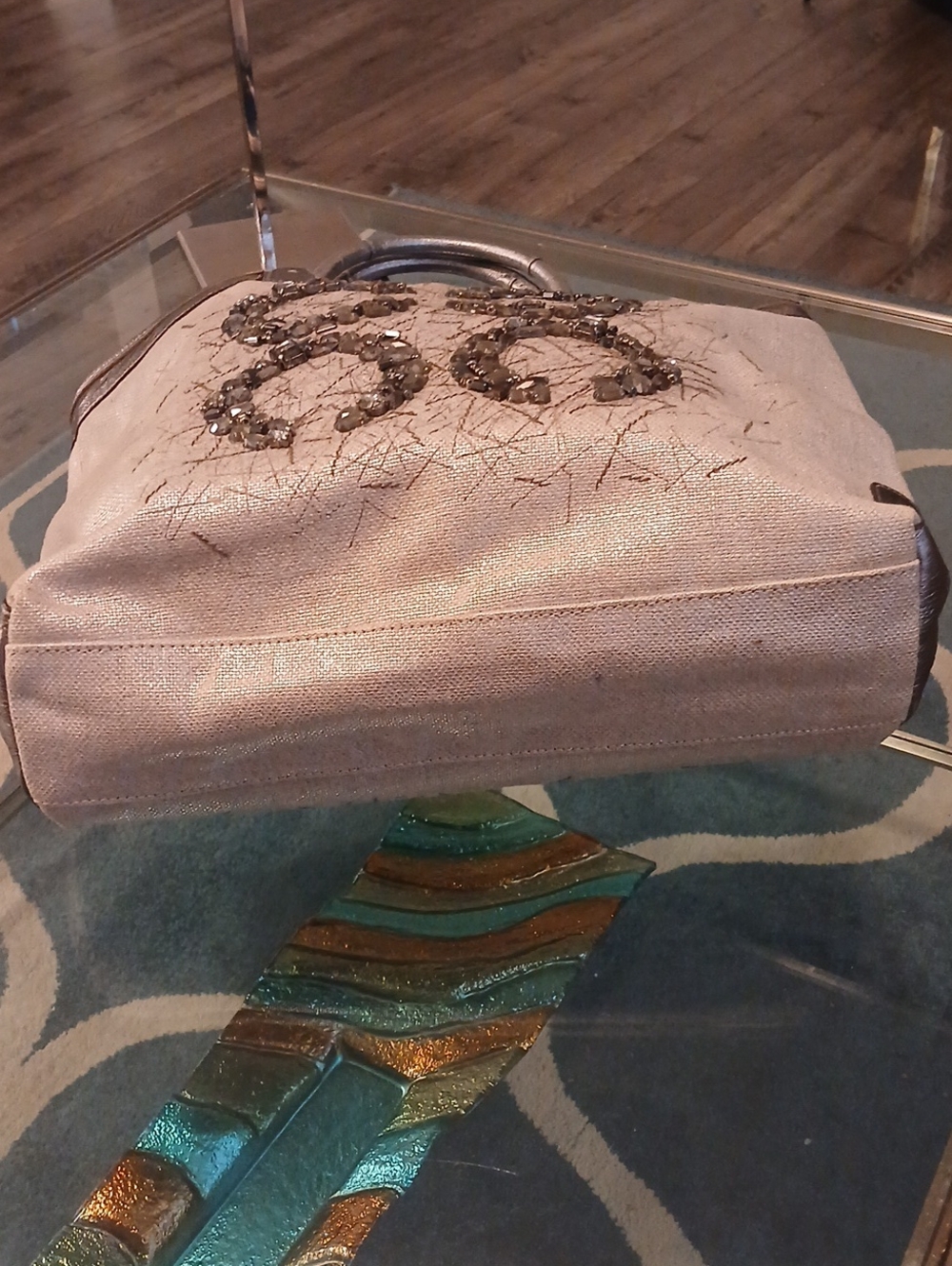 Coach Limited Edition 2011 Poppy Audrey Silver Metallic Embellished Tote - Picture 7 of 11
